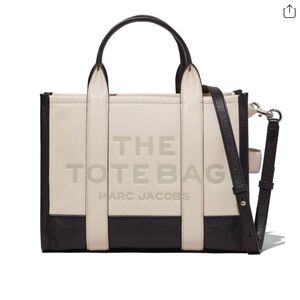 Marc Jacobs Black and Cream Tote Bag
